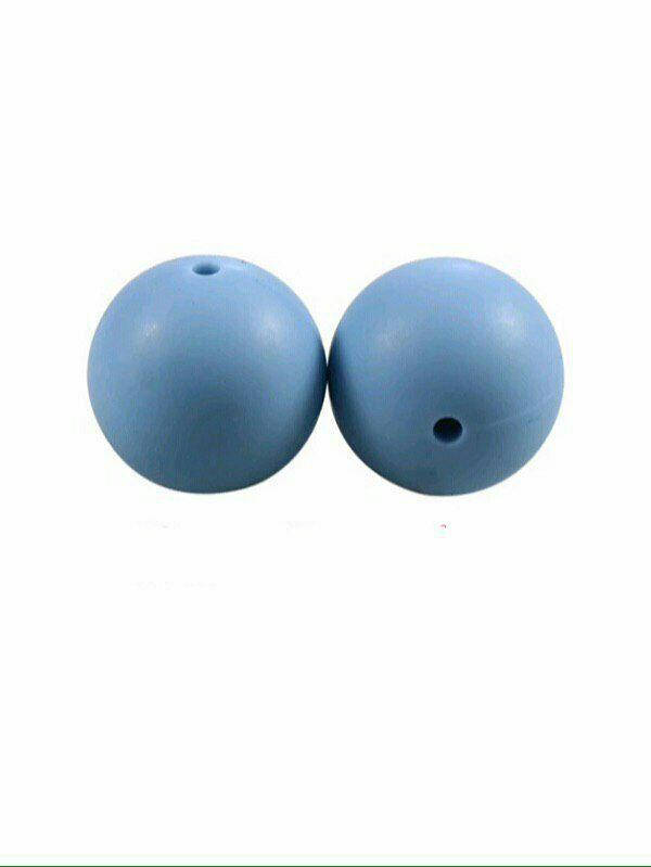 

Круглая 12 мм бусина силиконовая Голубой туманный