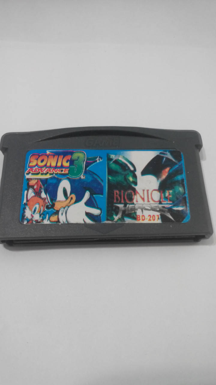 

Картридж для GameBoy Advance, игровой картридж на GBA, 2 in 1 Sonic 3 +Bionicle Heroes