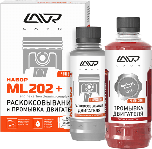 

Набор: Раскоксовывание LAVR МL-202 (185 мл) + Промывка двигателя