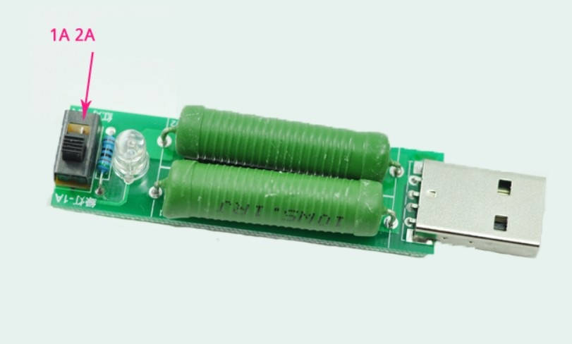 

USB нагрузка 1А и 2А с переключателем