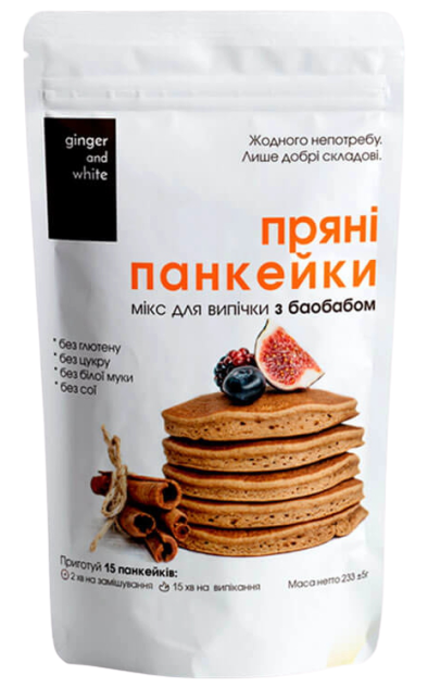 

Смесь для выпечки Ginger and White Пряные Панкейки с Корицей (233 грамма)