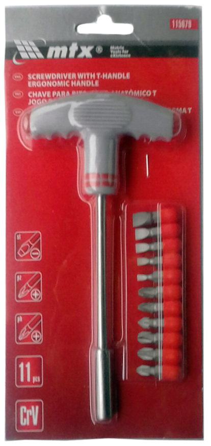 

Викрутка Т-подібна з насадками 11 одиниць // МТХ