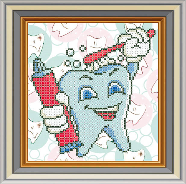 

СД-189. Схема для вишивки бісером Веселий зуб