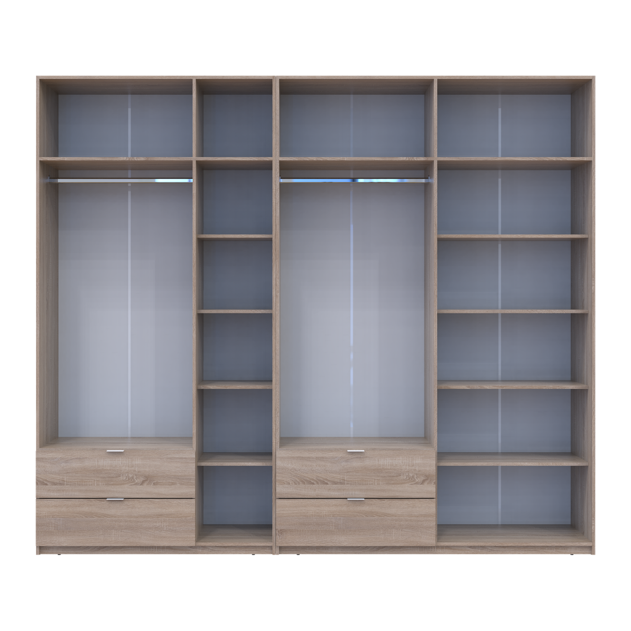 Розпашна Шафа для одягу Doros Лукас Дуб сонома 3+4 ДСП 280х50х240 (42005119) 5