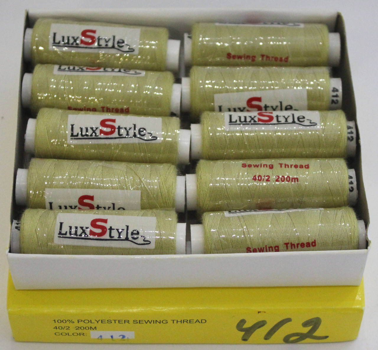 

Нитки швейные LuxStyle 40/2-200м (100% полиэстeр) №412, Разные цвета