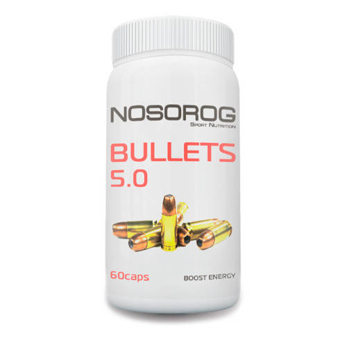 

Предтреник Nosorog BULLETS 5.0 (60 капсул) носорог буллетс