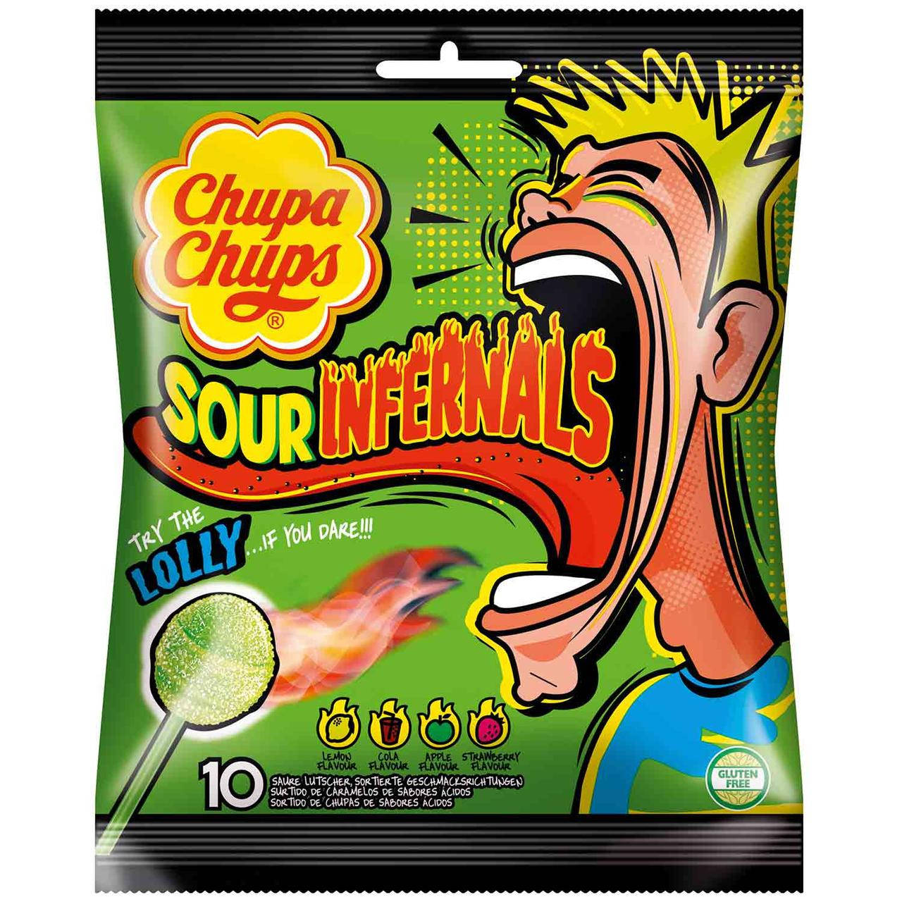 

Кислые конфеты Chupa Chups Sour Infernals 114 г