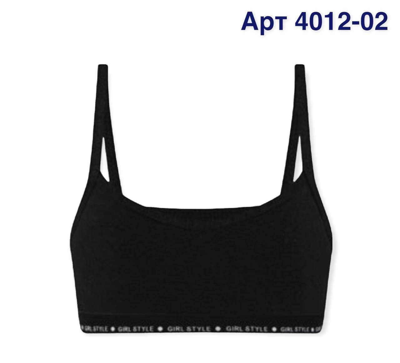 

Топик для подростков Baykar черный топ для девочки подростковый Байкар пуш ап со съёмными чашками 4012-02