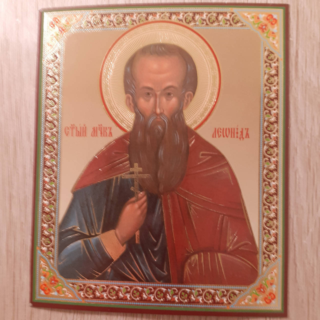 

Лик Святой мученик Леонид, 10х12 см