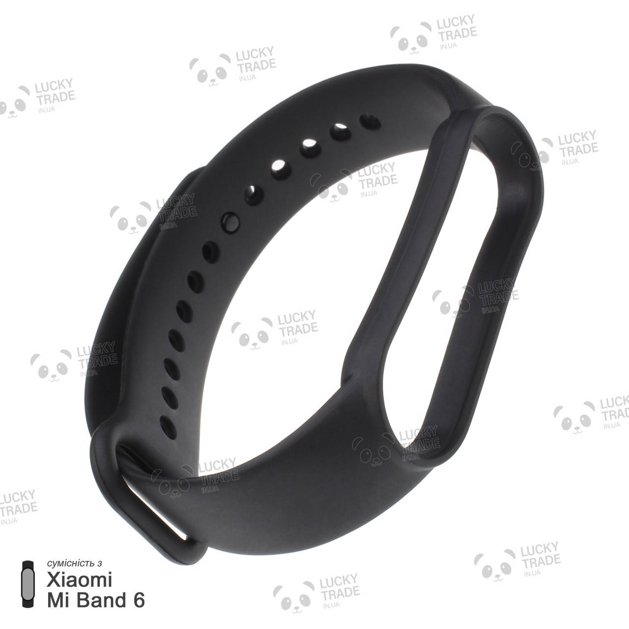

Ремешок Xiaomi Mi Band 6 силиконовый однотонный браслет Light Черный [241901]