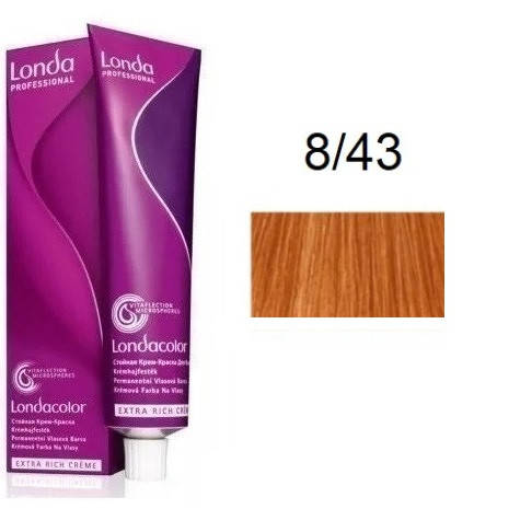 

Крем-краска для волос Londacolor 8/43 Светлый блондин медно-золотистый 60 мл
