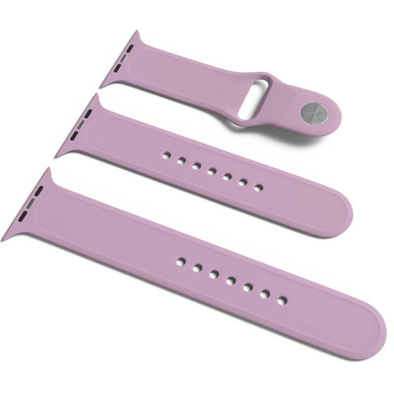 

Силиконовый Ремешок для Apple Watch Band 42 / 44 (S/M & M/L) 3pcs (Лиловый / Lilac Pride)
