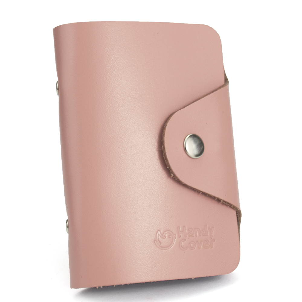 

Картхолдер кожаный (визитница) HC-20 (светло-розовый)