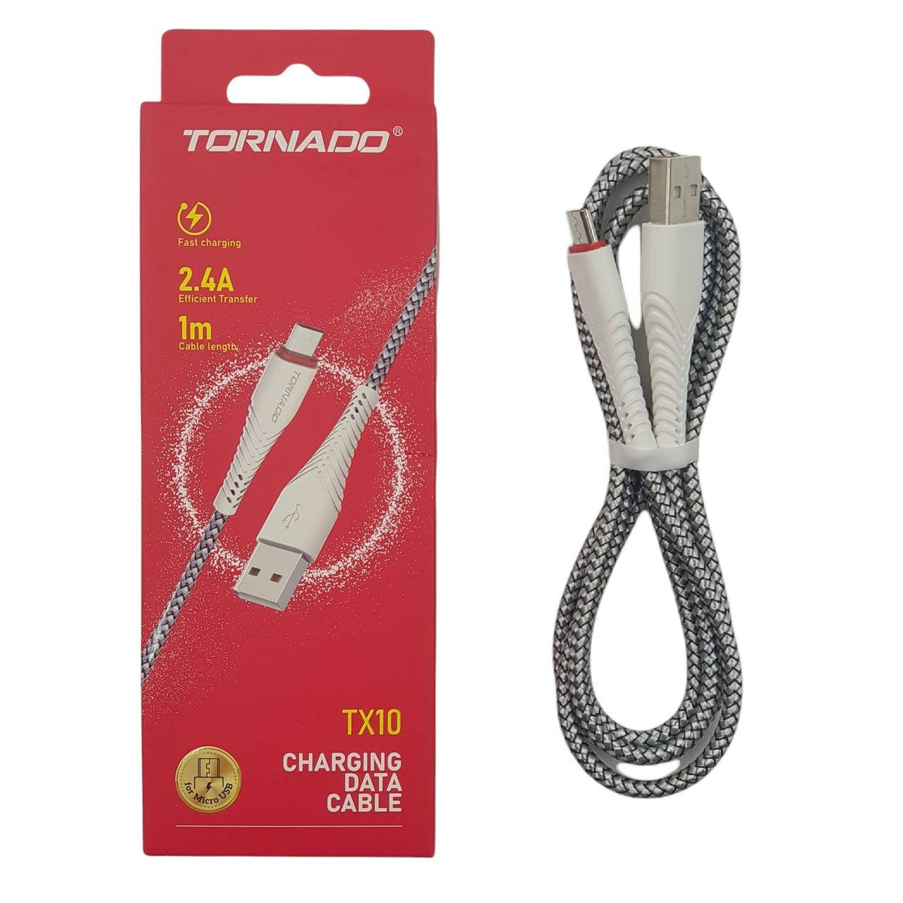 

Кабель USB-Micro TORNADO TX10 (2,4A/1м) белый