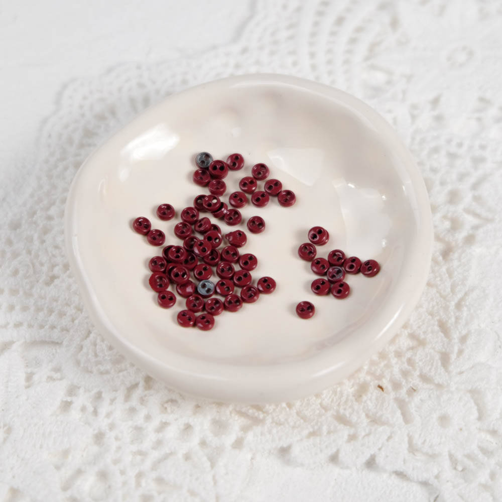 

Пуговицы Мини Металлик 3 мм для Рукоделия и Кукол БОРДО 10 шт