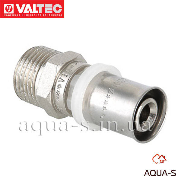 

Муфта (пресс-фитинг) Valtec DN 16x1/2" переходная с наружной резьбой (VTm.201.N) Италия