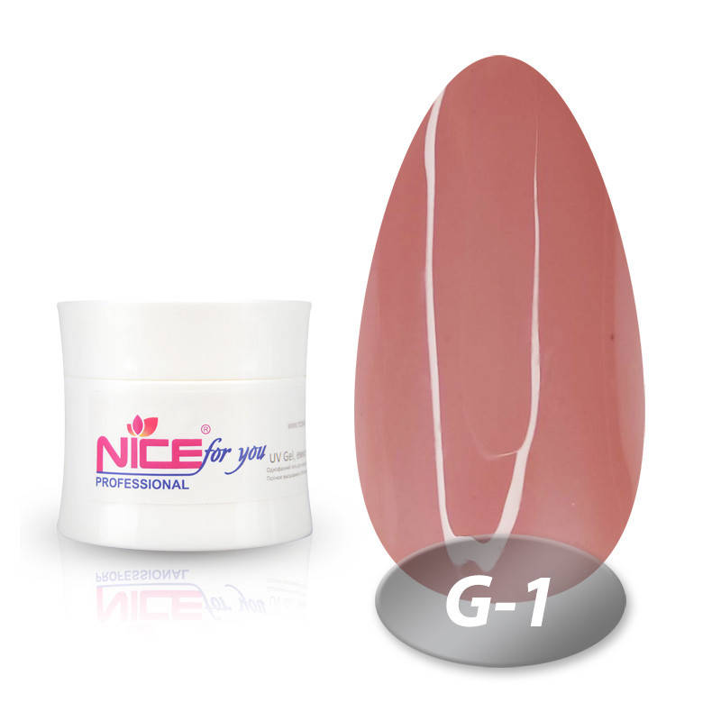 

Гель Nice for you камуфлирующий G-1 розовый френч 50 г