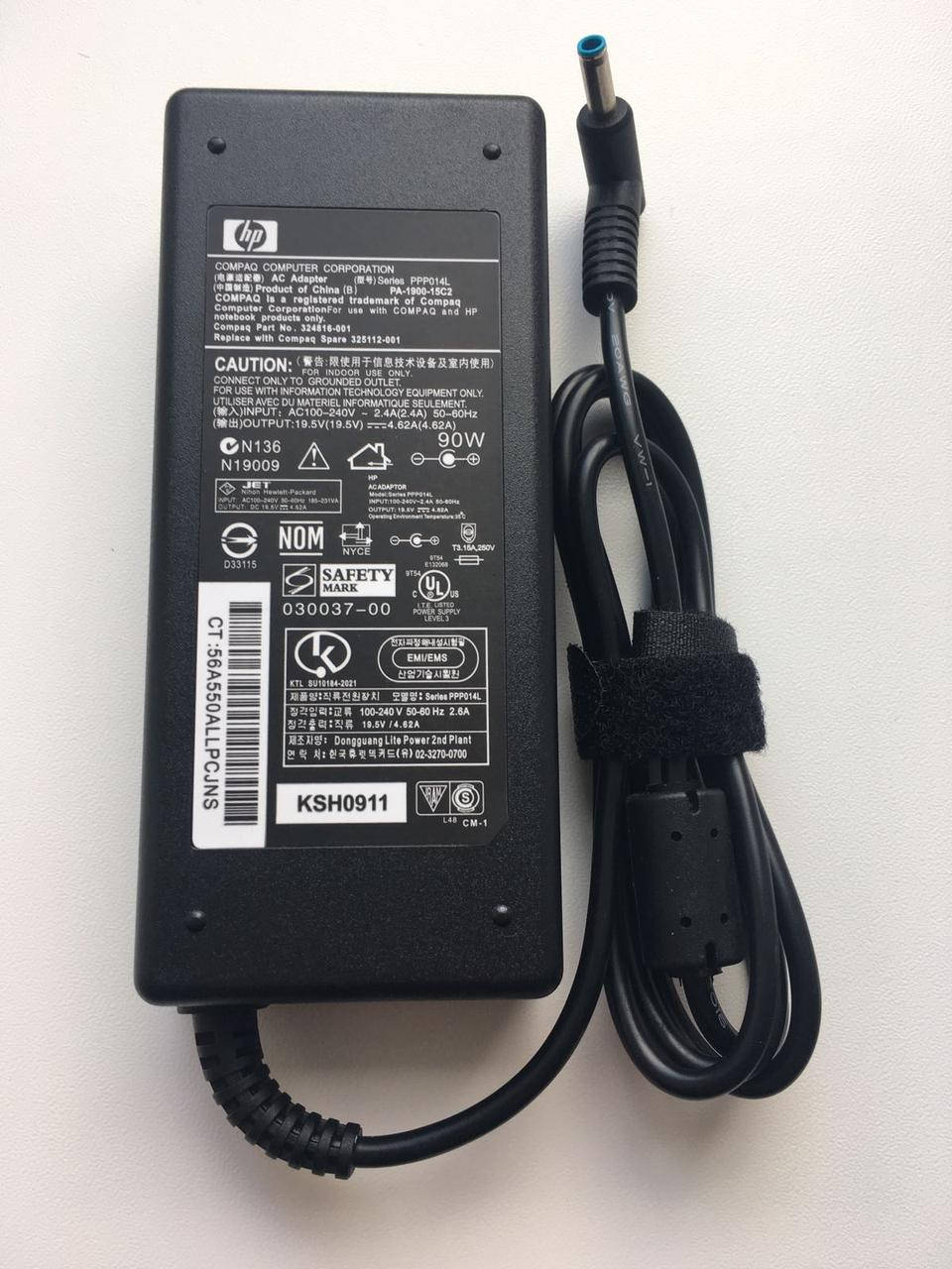 

Зарядка,Блок питания для ноутбука HP 90W 19.5V 4.62A 4.5*3.0 blue type