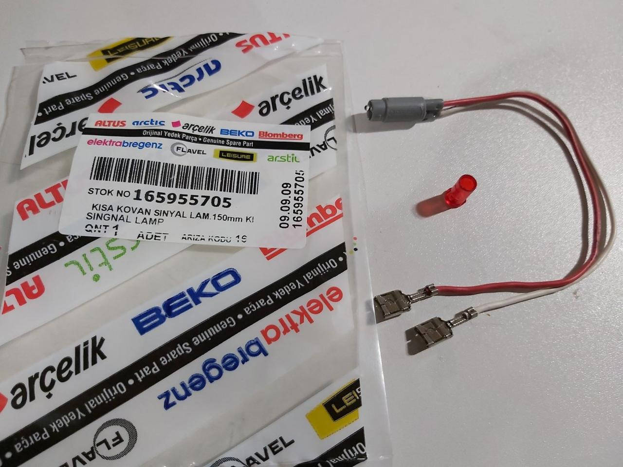 

Светодиод с красным наконечником и проводкой 150 мм для плиты BEKO - 165955705