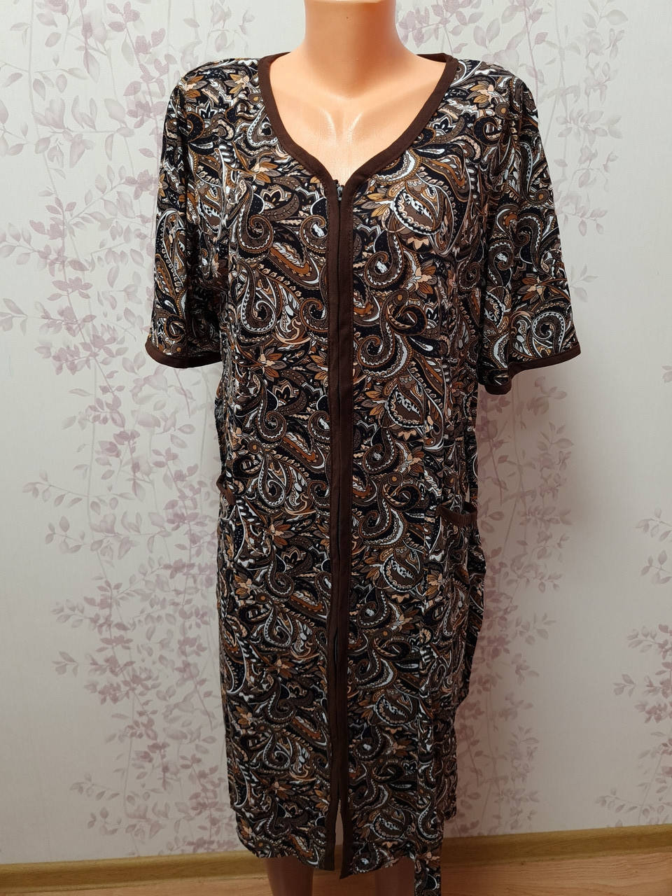 

Турецкие трикотажные халаты с коротким рукавом