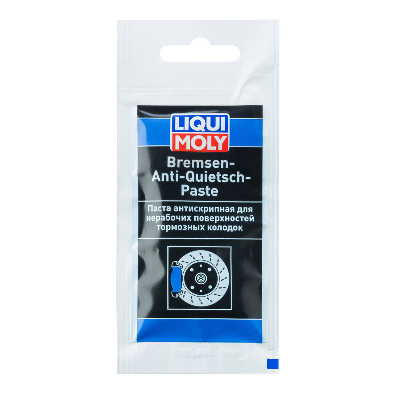 

Смазка для тормозной системы синяя Liqui Moly Bremsen-Anti-Quietsch-Paste -40°C/+1200°C паста (7585) 10мл