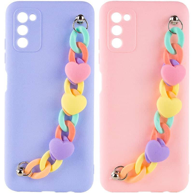 

Чехол Chained Heart c подвесной цепочкой для Samsung Galaxy A03s