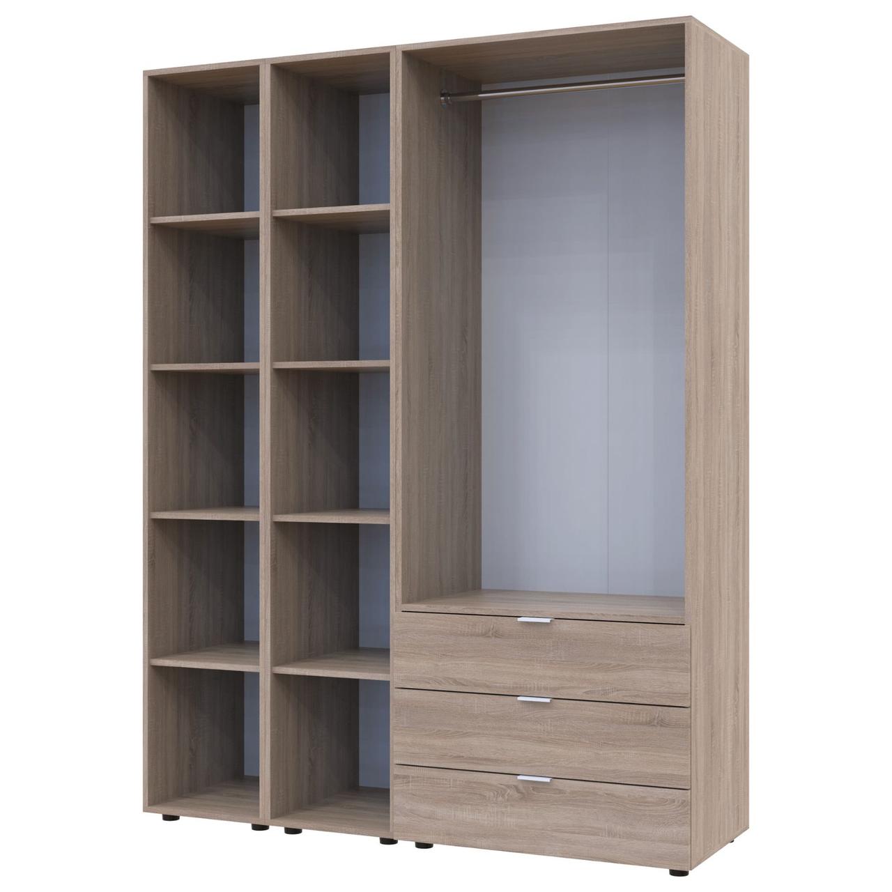 Комплект Doros Гелар з 2 Етажерками Дуб Сонома 2 ДСП 153.9х49.5х203.4 (42005045) 2