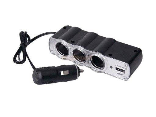 

Разветвитель автомобильный тройник WF-0120 с Usb 130652