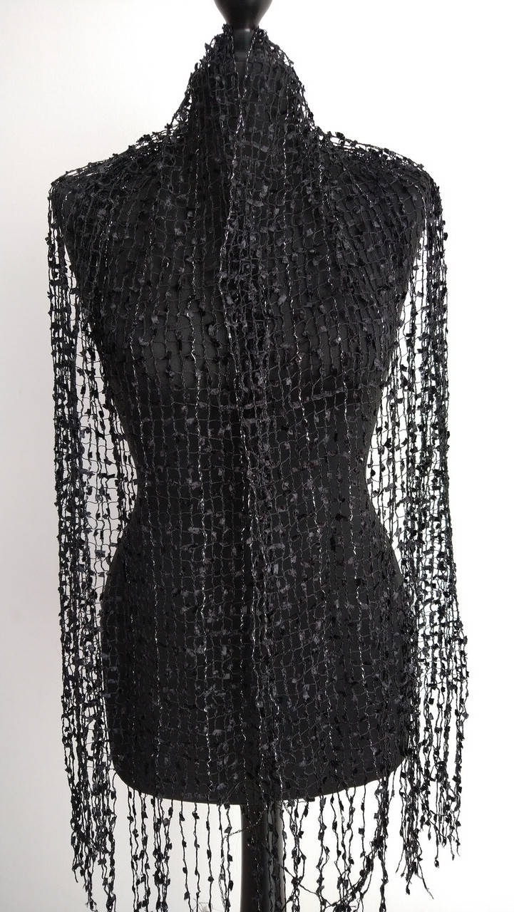 

Шарф травка черный