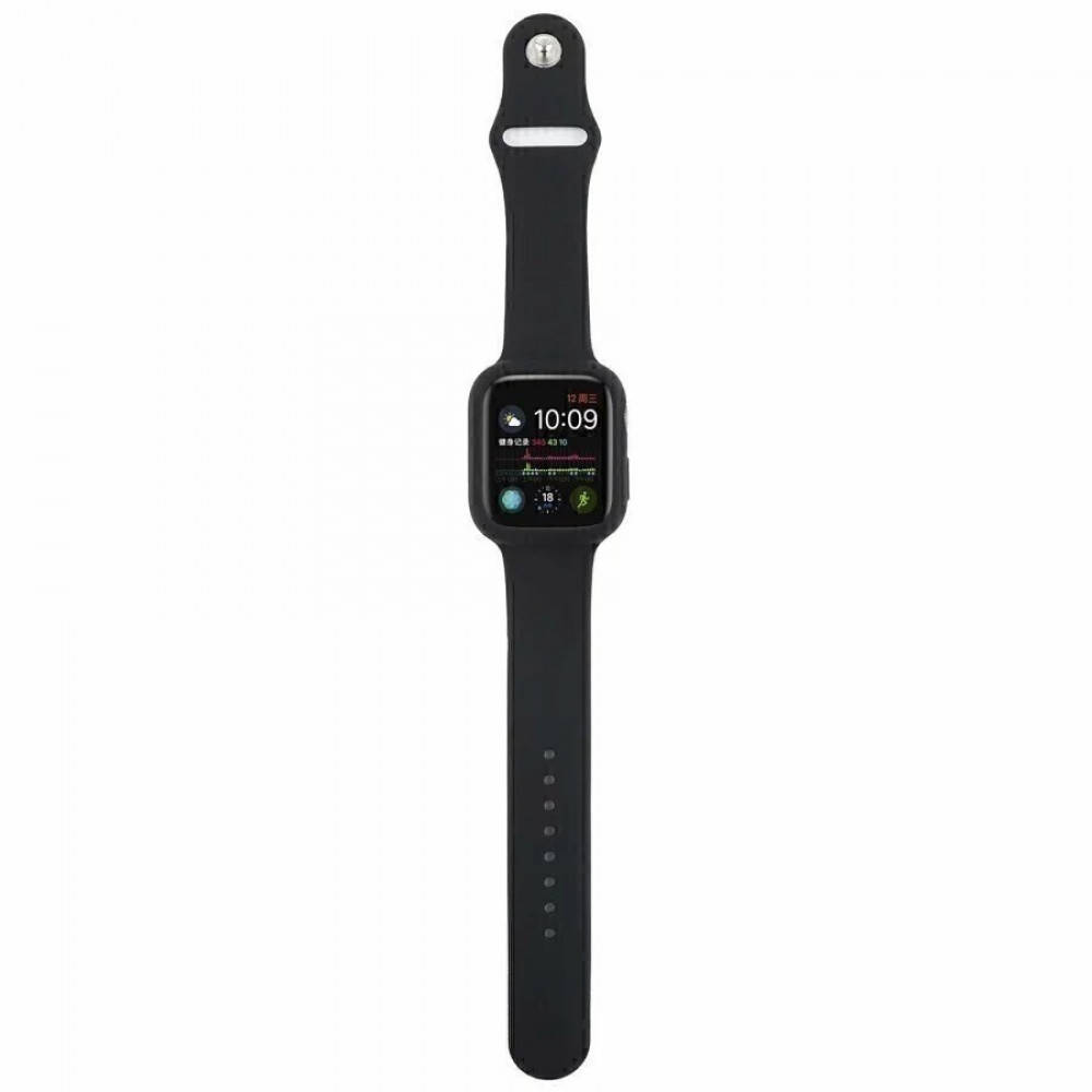 

Противоударный силиконовый ремешок-чехол для Apple Watch Silicone armor case 40mm Черный (KG-4107)