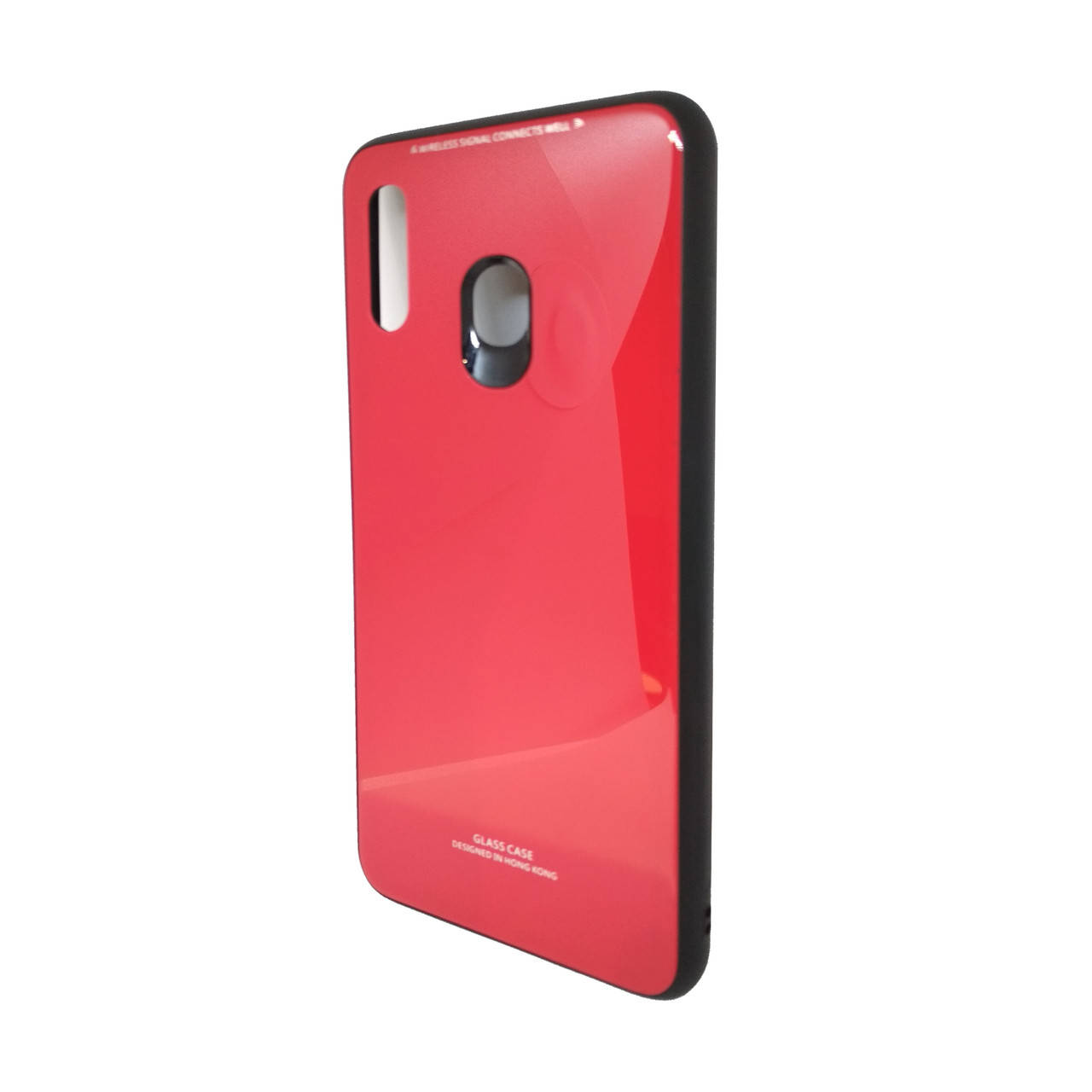 

Чехол для Samsung A30 / A305 стеклянный Glass Case Red, Красный
