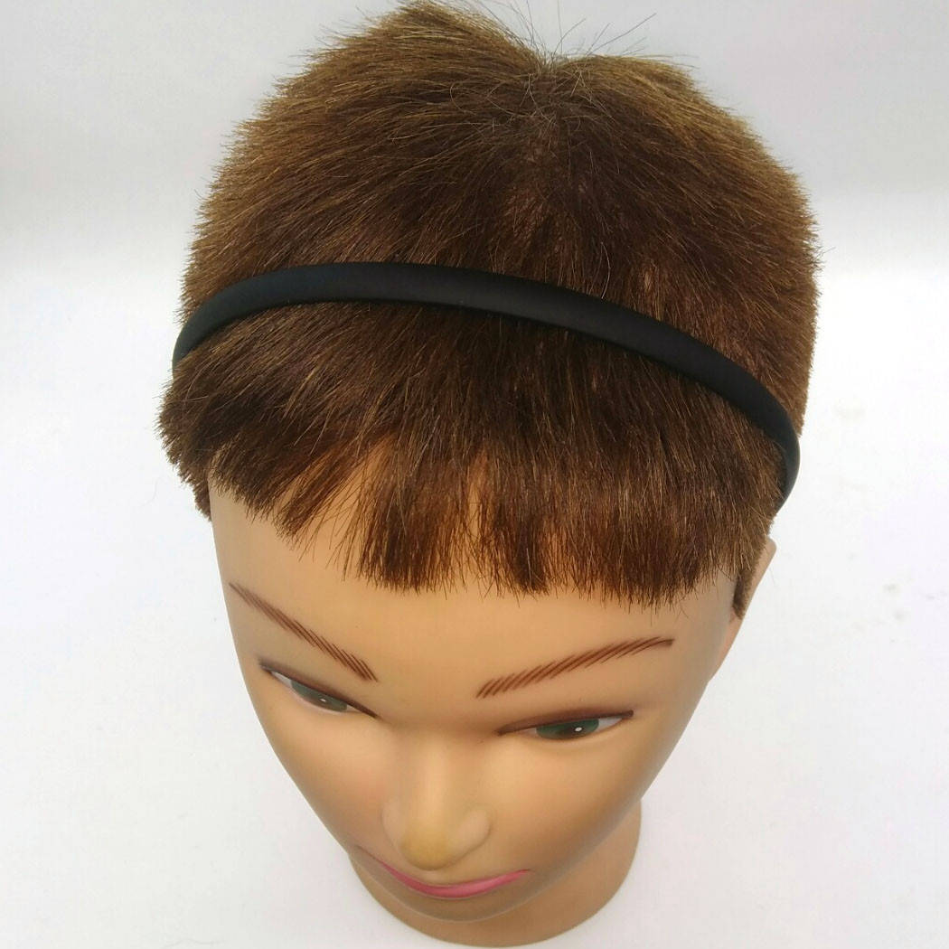 

Обруч для волос пластиковый узкий матовый 0,8см, Черный