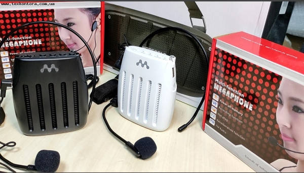 

Усилитель голоса с микрофоном Walkman 10W (USB/BT/аккумулятор)