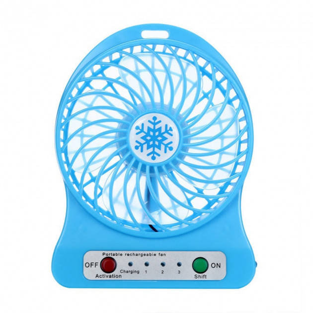 

Переносной портативный вентилятор Ручной и Настольний UTM Синий