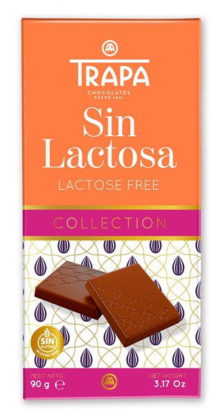 

Молочный шоколад Trapa Sin Lactosa без лактозы и глютена, 90г 15 шт/ящ