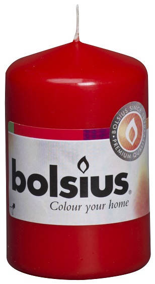 

Свеча цилиндр красная bolsius 8 см (50/80-030Б), Красный