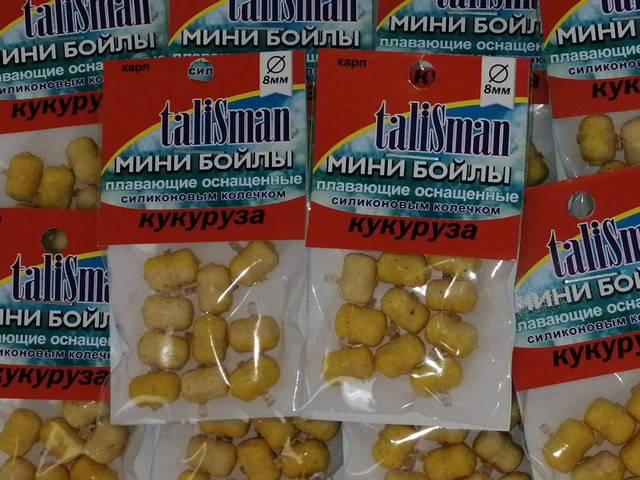 

Минибойлы плавающие оснащенные Talisman Кукуруза с силиконовым кольцом 8 мм