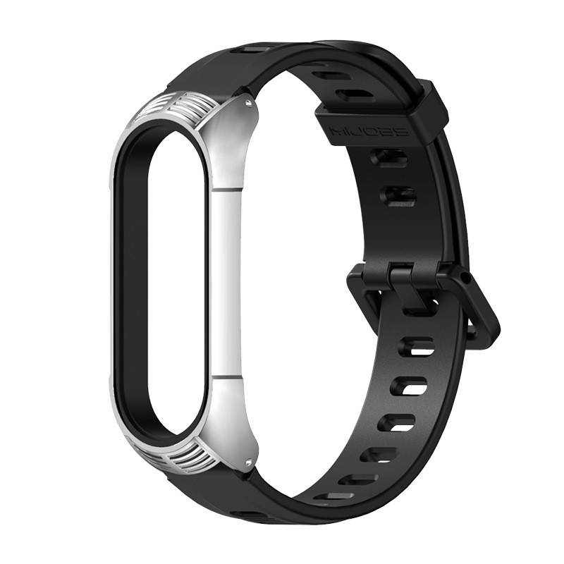

Металевий силіконовий ремінець MiJobs Transformer Style для Xiaomi Mi Band 3 / 4 / 5. Оригінал. Подарунок!