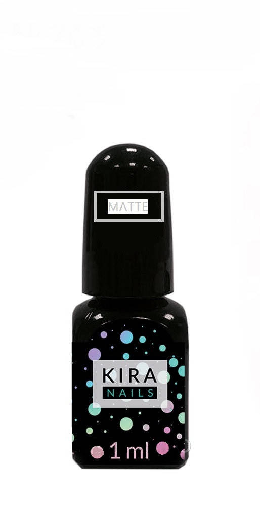 

Kira MATTE No Wipe Top Coat - матовый топ для гель-лака БЕЗ липкого слоя, 1 мл