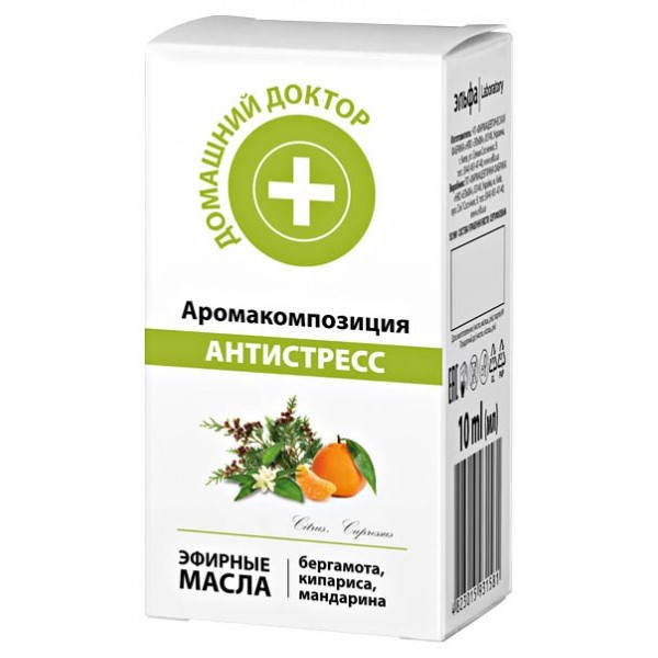 

Аромакомпозиция "Антистресс" 10 мл Домашний доктор