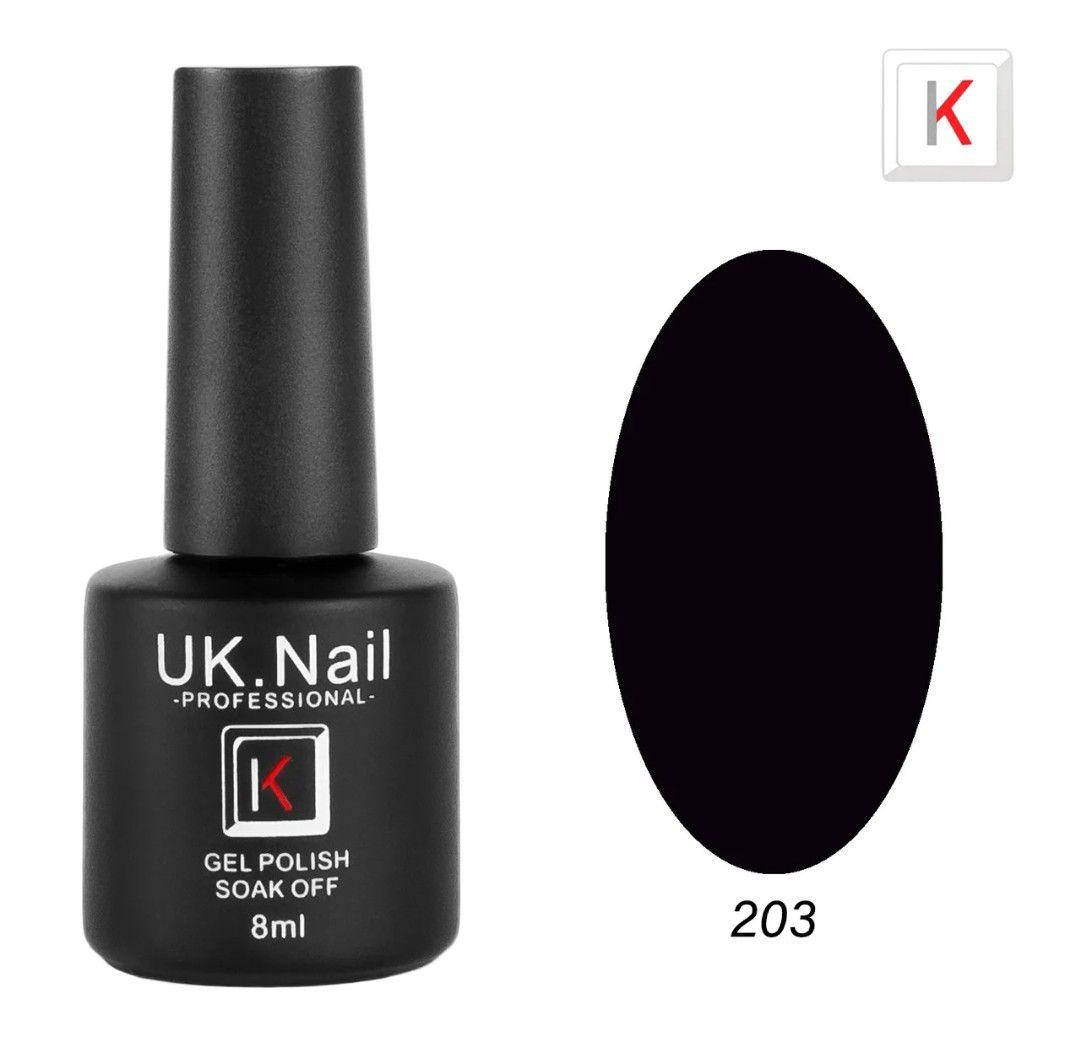 

Гель-лак UK.Nail 8 мл, №203, черный