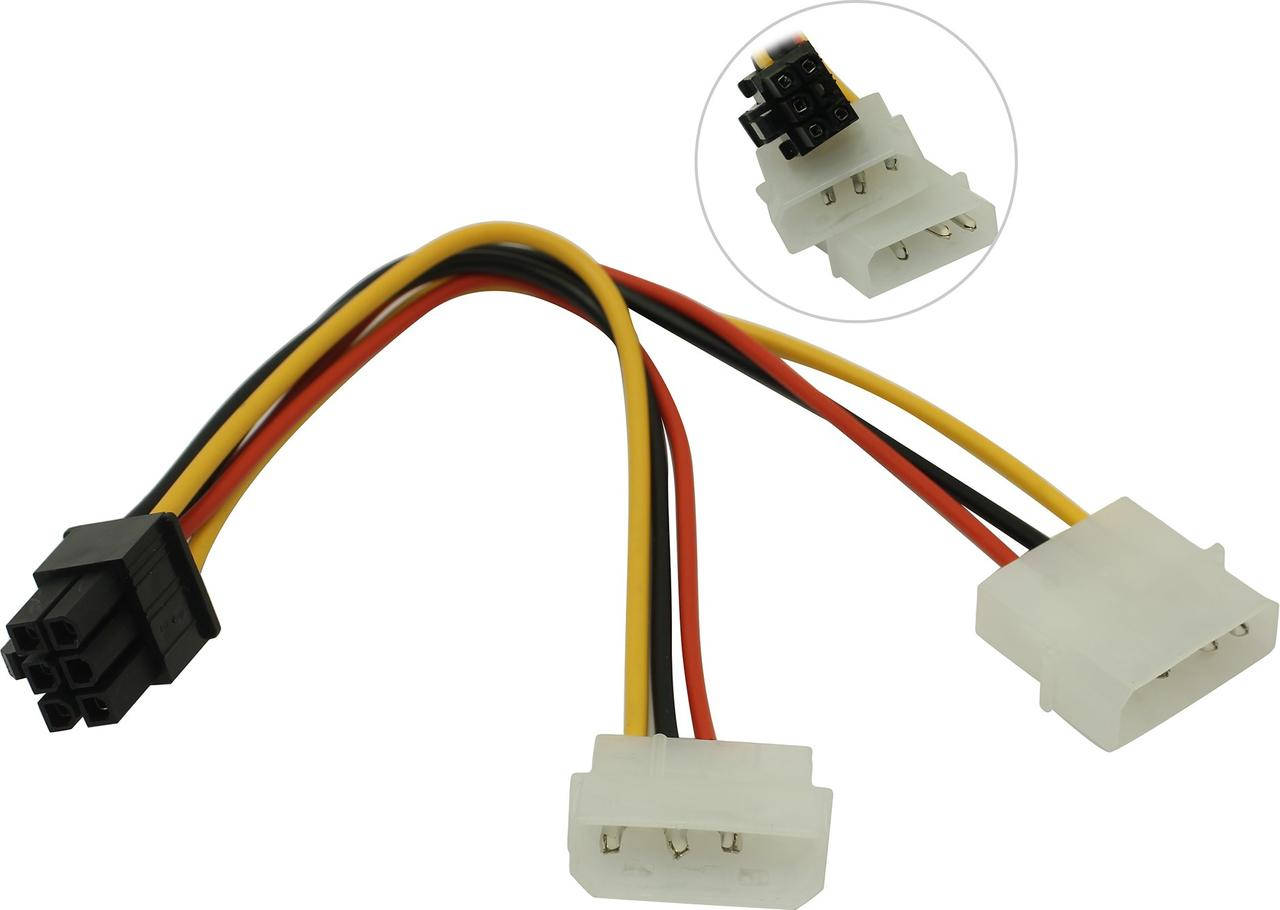 

Переходник для питания видеокарты molex (IDE) to 6pin CPU v1