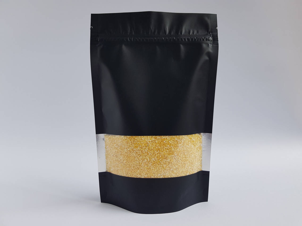 

Пакет Дой-Пак чёрный + окно 130*200 дно (32+32), Черный