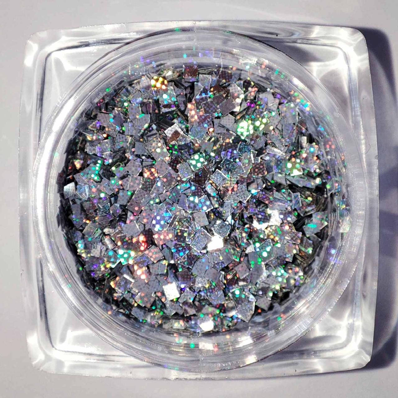 

Декор для ногтей NailApex квадрат голограмма