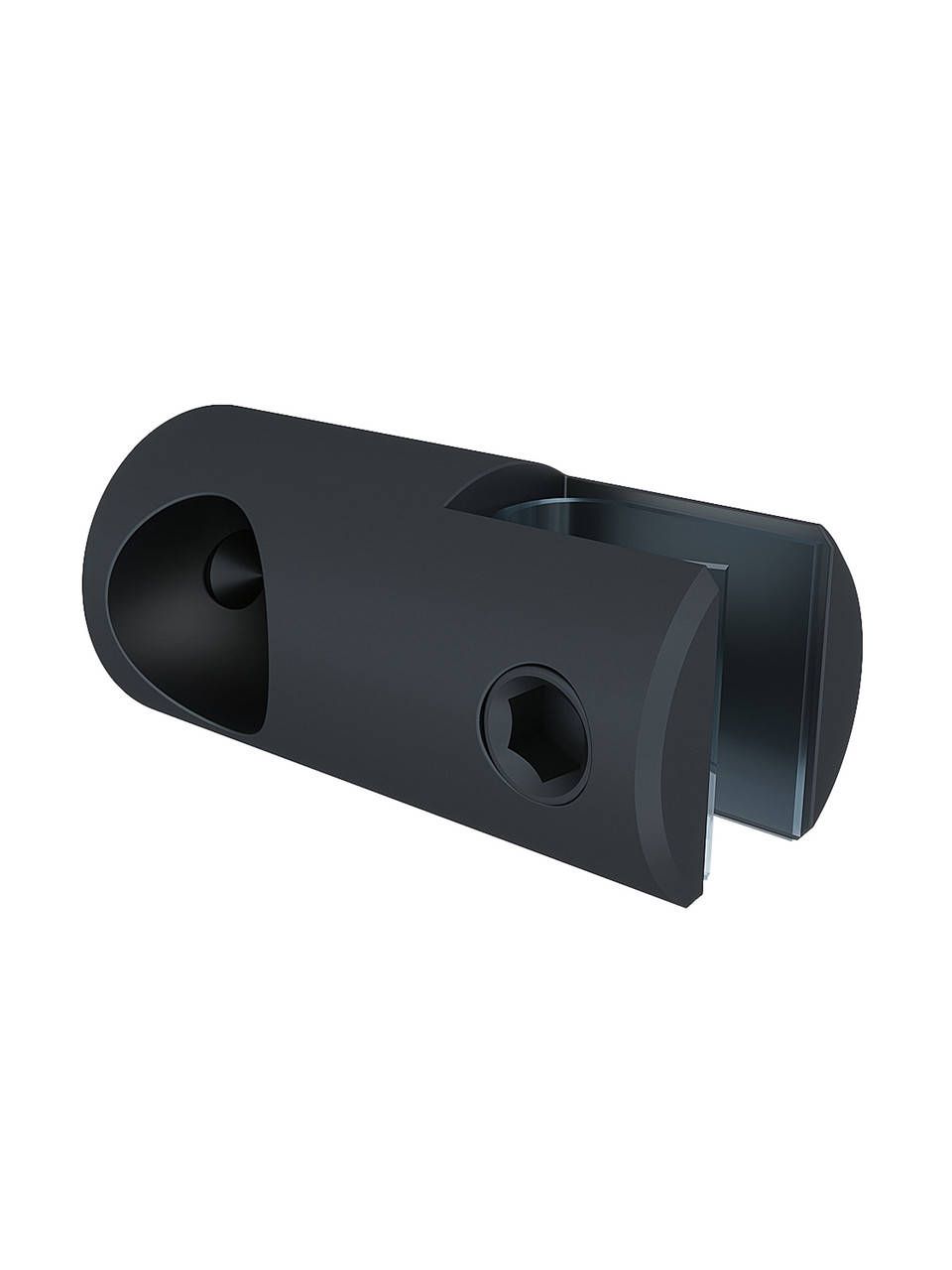 

ODF-09-15-21 Крепление душевой штанги 16 мм для стекла накидное 90 гра, не регулируемый стеклодержатель черный