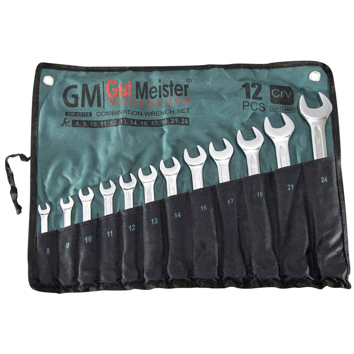 

Комплект ключів рожково-накидних в плахті Gut Meister 12 шт