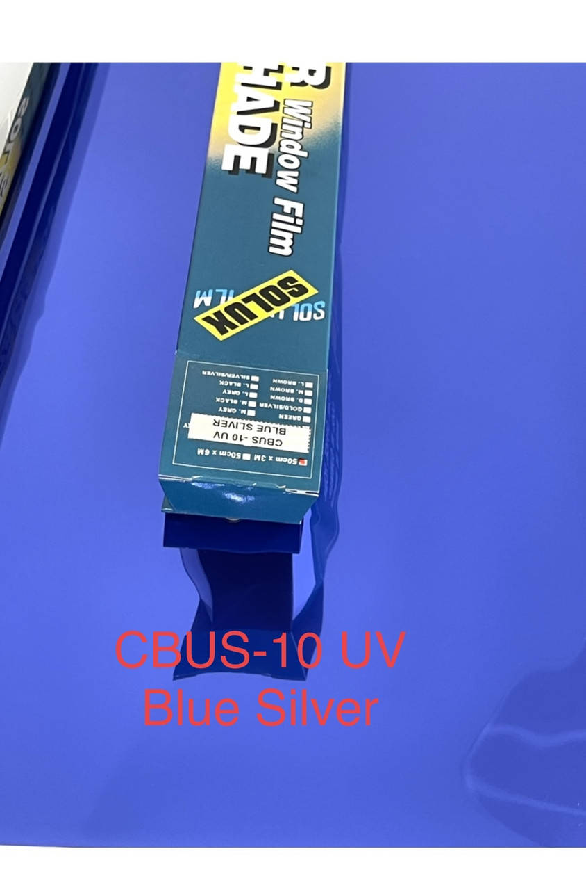 

10% Blue/ Silver Тонировочная плёнка Солюкс зеркальная : 100смх3м, Синий