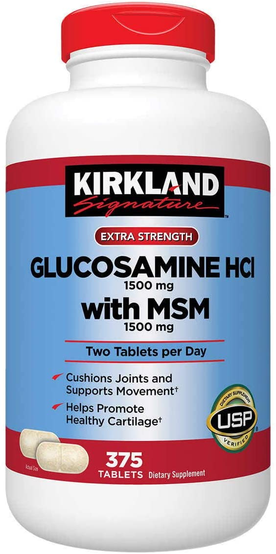 

Kirkland Signature Glucosamine with MSM 1500mg - Витамины Глюкозамин HCI + МСМ (375 табл.)