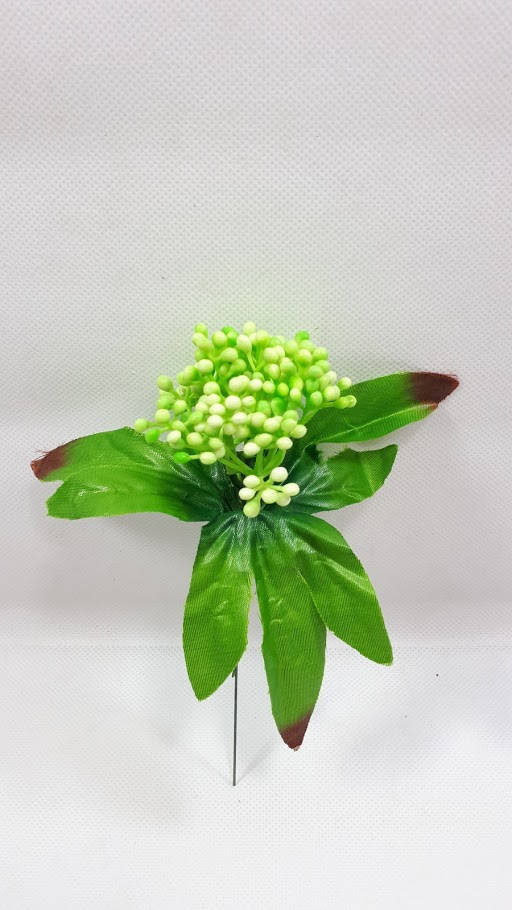 

Небольшой куст с ягодами "бузина ажурная" 17см, искусственный ., Белый