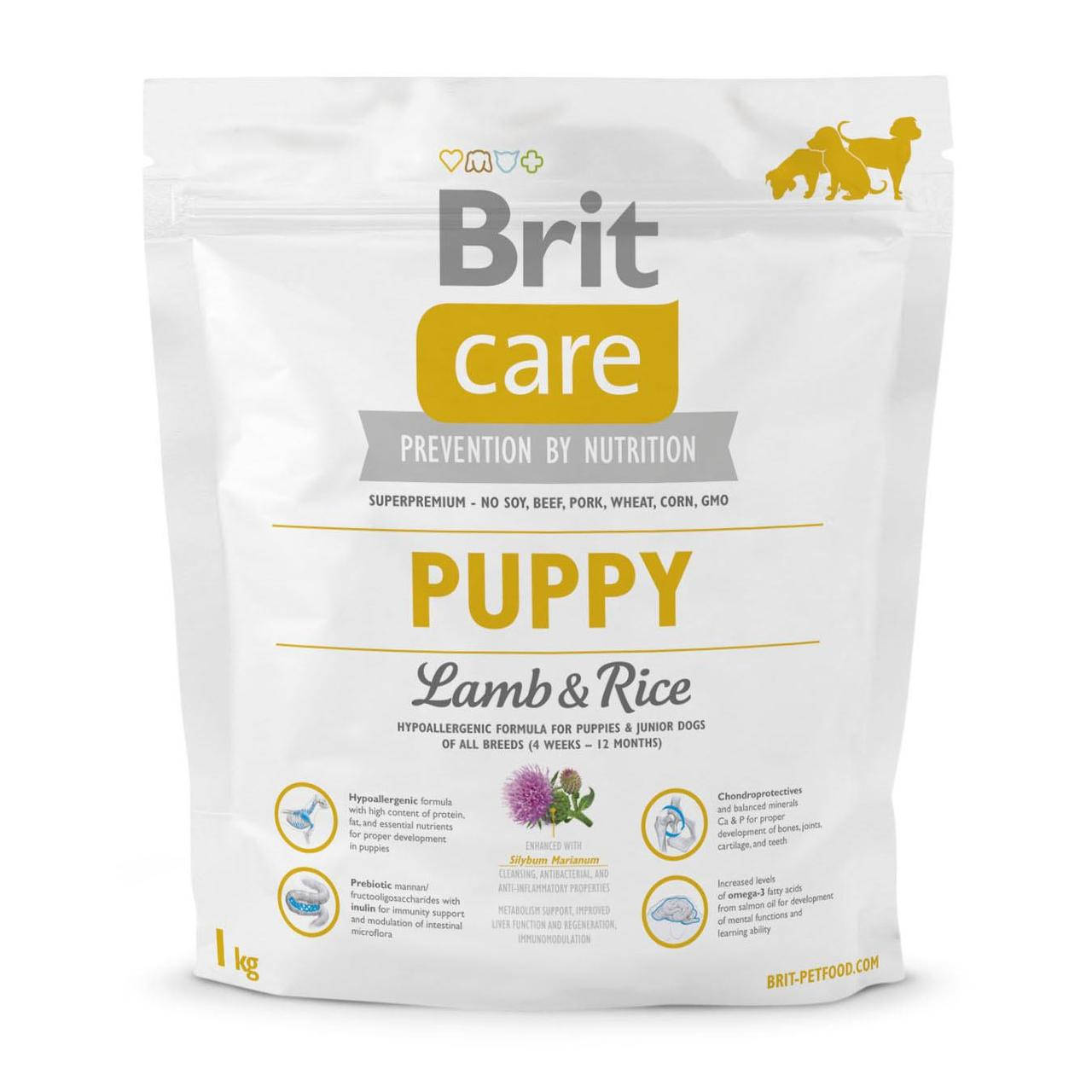 

Сухой корм для щенков всех пород Brit Care Puppy Lamb & Rice с ягненком 1 кг